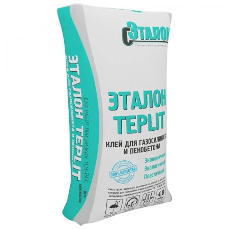 Клей для газосиликата Эталон Teplit ЗИМА 3-6 мм, 25 кг