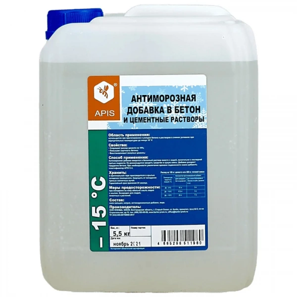 Противоморозная добавка APIS -15°С, 5.5 кг