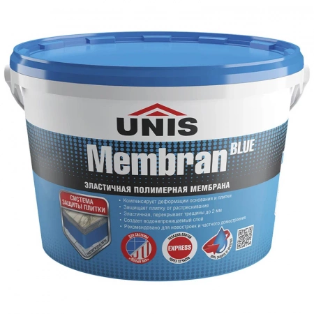 Мембрана гидроизоляционная Юнис BLUE MEMBRAN 0,8-1 мм для внутренних работ, 4 кг