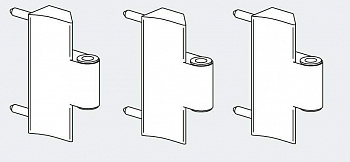 Петля на раме, 7мм, Patio FOLD Alu (упаковка 3 штуки), белый