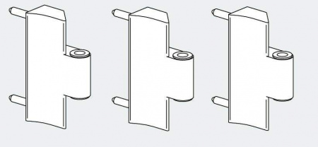 Петля на раме, 7мм, Patio FOLD Alu (упаковка 3 штуки), белый