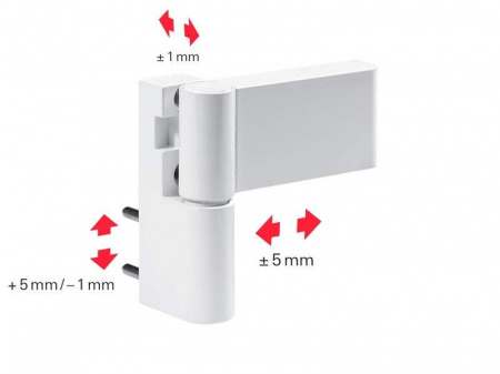 Петля дверная Roto Solid 150 P (110 кг), 17-20,5 мм RAL 9016 E, Белый