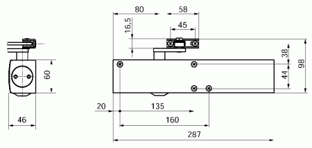 Доводчик GEZE TS 4000 EN1-6, без тяги, Белый RAL9016