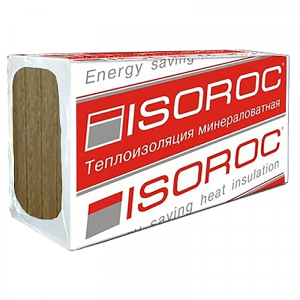 Утеплитель Минвата ISOROC Изофас-110, 1000х600х50 мм (3.6 м²/0.18 м³/6 плит)