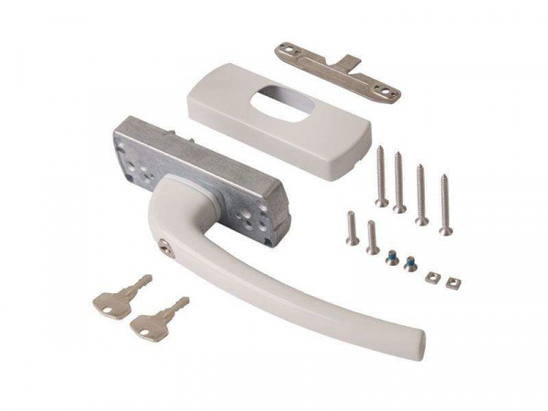 Ручка с ключом GS1000-HD, правая, белый RAL9010, 09738410N
