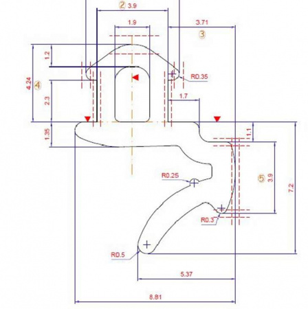 (SCLKBE227S) Уплотнитель для профиля KBE 227 (рама, створка), EPDM, черный