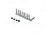 Комплект запоров вертикальных (2 шт.) с 2-мя тягами и ответными планками, 2 точки запирания, 2640-3150 мм, черный, 07836500N