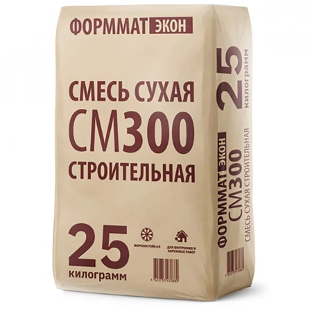 Смесь сухая строительная на цементной основе Формматэкон СМ 300, 25 кг