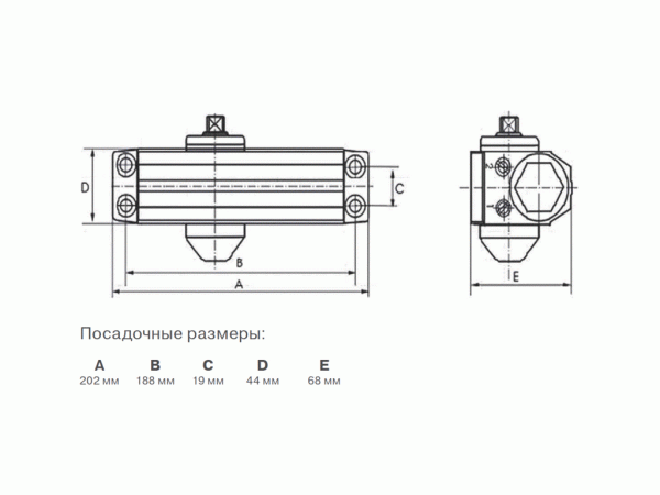 Доводчик Elementis 604 EN4, Черный RAL9005