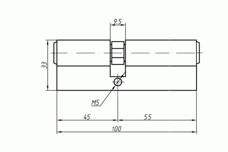 Цилиндр профильный MAXBAR 847/K 45-55, никелированный