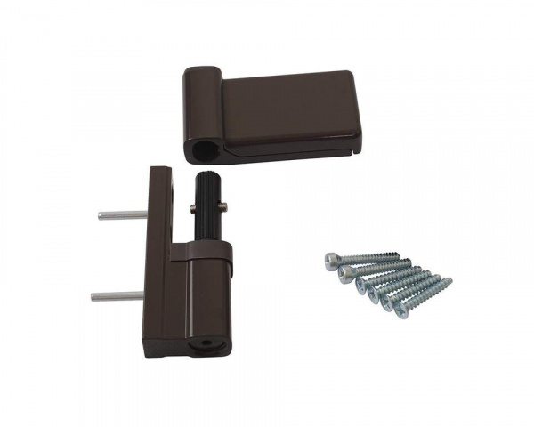 Петля дверная Elementis K-V (15-20 мм), на 120кг., Коричневый, RAL8019