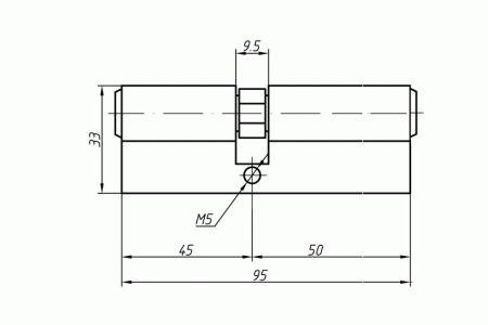 Цилиндр профильный MAXBAR 847/K 45-50, никелированный