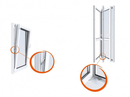 Ограничитель открывания магнитный, для окна и балконной двери, серебристый
