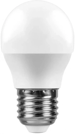 Лампа светодиодная LED 7 Вт Е14 2700К теплый матовый шар