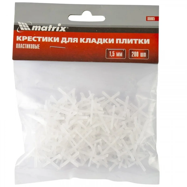 Крестики для межплиточных швов 1,5 мм, 200 шт., Matrix