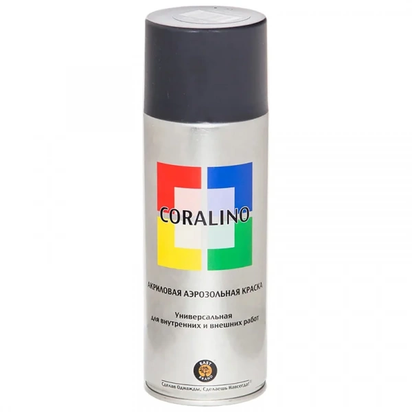 Аэрозольная краска CORALINO графитовый серый RAL7024, 520 мл