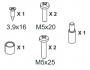 Комплект дополнительных элементов для установки механизма VARIA-Multi и VARIA-Slim-Multi на ПВХ и деревянные конструкции, 01671000