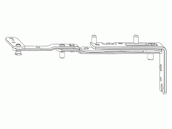Петля на раме поворотная верхняя лев. Designo 2 NT