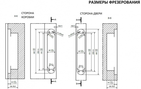 Петля дверная скрытая универсальная, 3D, 160х28 мм, 100 кг, сатин хром., с 4 металл. колпачками