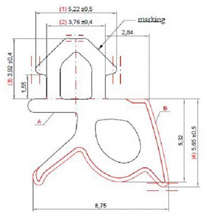 (SCLRH01S) Уплотнитель для профиля REHAU 002 (стеклопакет), EPDM, чёрный