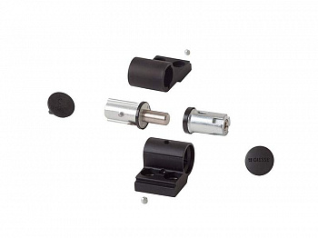 Петля DOMINA HP COVER NEW 2-х секционная, без крепления, межосевое 62.5, черная анодировка, 05120190V