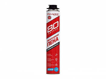 Пена монтажная профессиональная REALIST PRO Red 80л зимняя