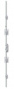 Замок многозапорный MAXBAR Compact, 4 доп. крюка №855GL (от ключа), 30-92-8 PZ, оцинк. U24-2170
