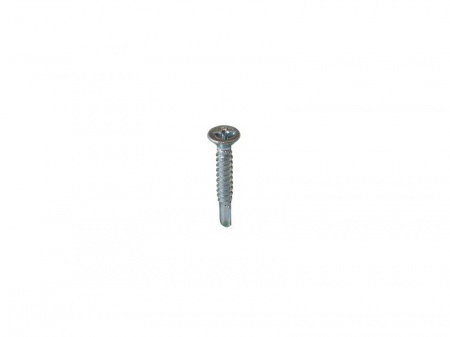 Шуруп c буром ELEMENTIS (саморез) 3,9x25, потайная головка оцинкованный  без насечек