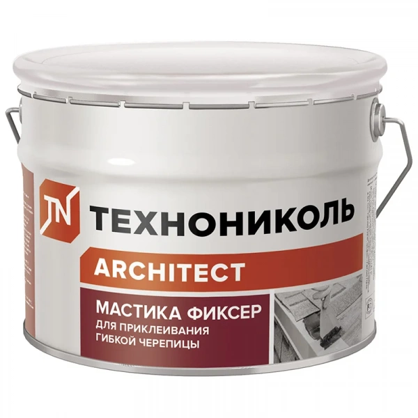 Мастика для гибкой черепицы битумная ТЕХНОНИКОЛЬ №23 Фиксер, ведро 3,6 кг