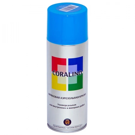 Краска аэрозольная CORALINO, голубой, RAL5012, 520 мл