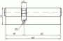 Цилиндр профильный MAXBAR 847/K 40-60, латунь полированная