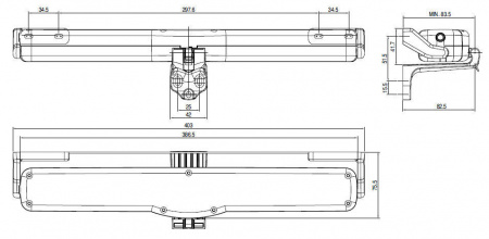 Привод автоматический цепной VARIA SLIM SYNCRO 24В, черный, 2 шт., 07887590