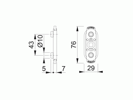 Оконная ручка HOPPE DRESDEN c блокирующим устройством KISI, 2 винта M5x55mm, белый, овальная розетка