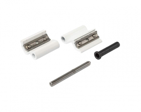 Петля поворотная оконная 2-х частная, Европаз V.01, нерегулир., 1 втулка на 1 петлю, бел. RAL9010