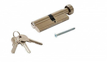 Цилиндр профильный MAXBAR с круглой ручкой C/K1 45 (ручка)/50(ключ), никелированный