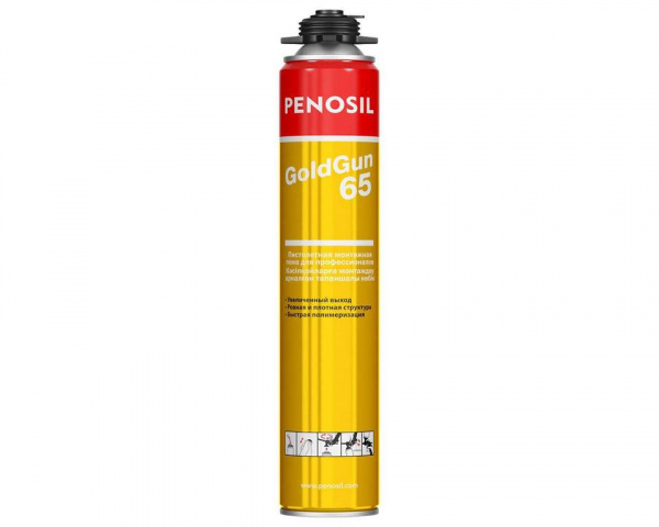 PENOSIL GoldGun 65 летняя, пистолетная монтажная пена для профессионалов