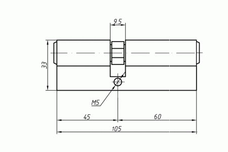 Цилиндр профильный MAXBAR 847/K 45-60, никелированный