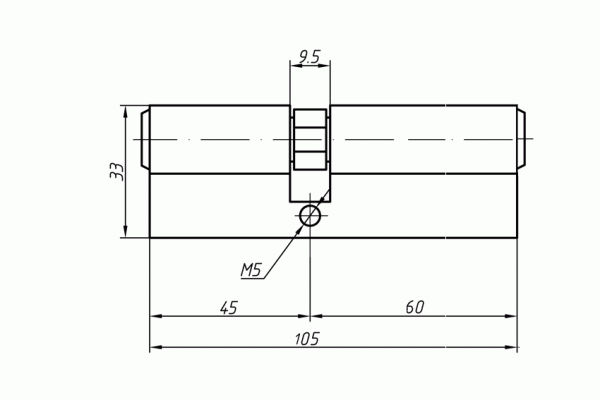 Цилиндр профильный MAXBAR 847/K 45-60, никелированный