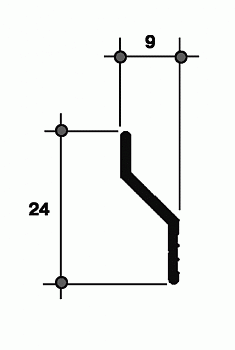 Направляющая москитной сетки, 640-41X (167) 6м RAL8017