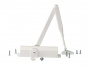 Доводчик MAXBAR 100 Size2/3/4 с тягой, Белый RAL9016