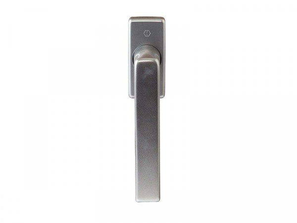 Ручка оконная HOPPE Dallas Secustic алюминиевая, штифт variofit 32-52 мм (F9) титан, 90° , 2 винта М5х55/60