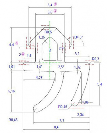 (SCLRH02S) Уплотнитель для профиля REHAU 952 (рама, створка), EPDM, чёрный