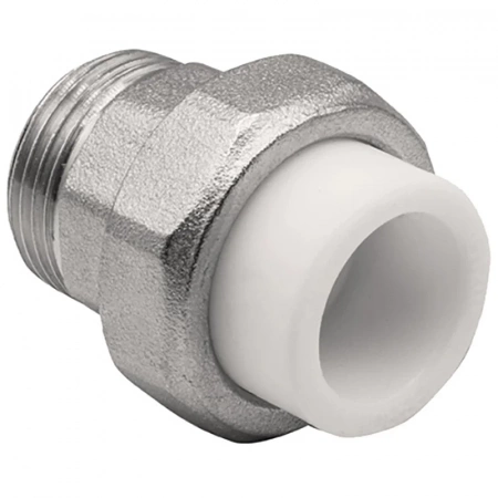 Муфта комбинированная разъёмная 20х3/4" НР, EVER PLAST, белый