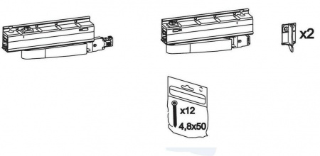 Комплект роликов Giesse GS1000-ML, 160 кг, левый, 09777000