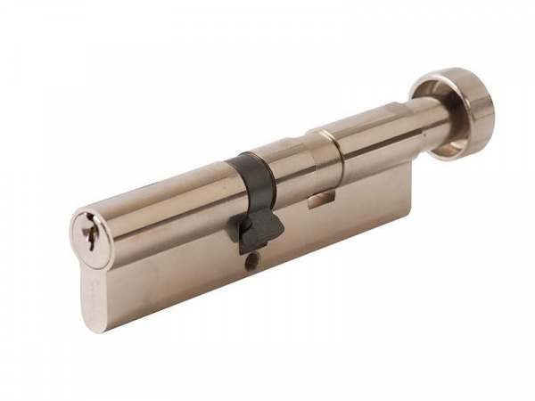 Цилиндр профильный MAXBAR с круглой ручкой 60 (ручка C)/50 (ключ),никелированный