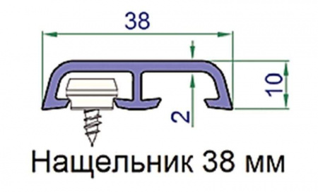 Наличник Exter 38х10мм темный дуб (Renolit 2052-089) 6,0 м