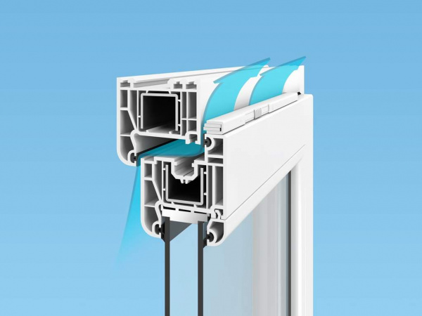 Клапан вентиляционный Air-Box Comfort MINI, белый, уплотнитель черный