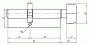 Цилиндр профильный MAXBAR с плоской ручкой CVG/K 55(ручка)/40(ключ),никелированный