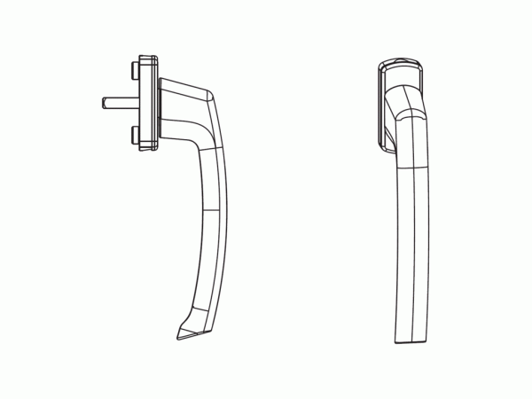 Ручка SKB Harmony уп.кол. 10/12 штифт 35 Цвет: серебро элоксир.