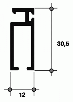 Профиль. москитной сетки, SLID-50X (167) 6м Коричневый RAL8017